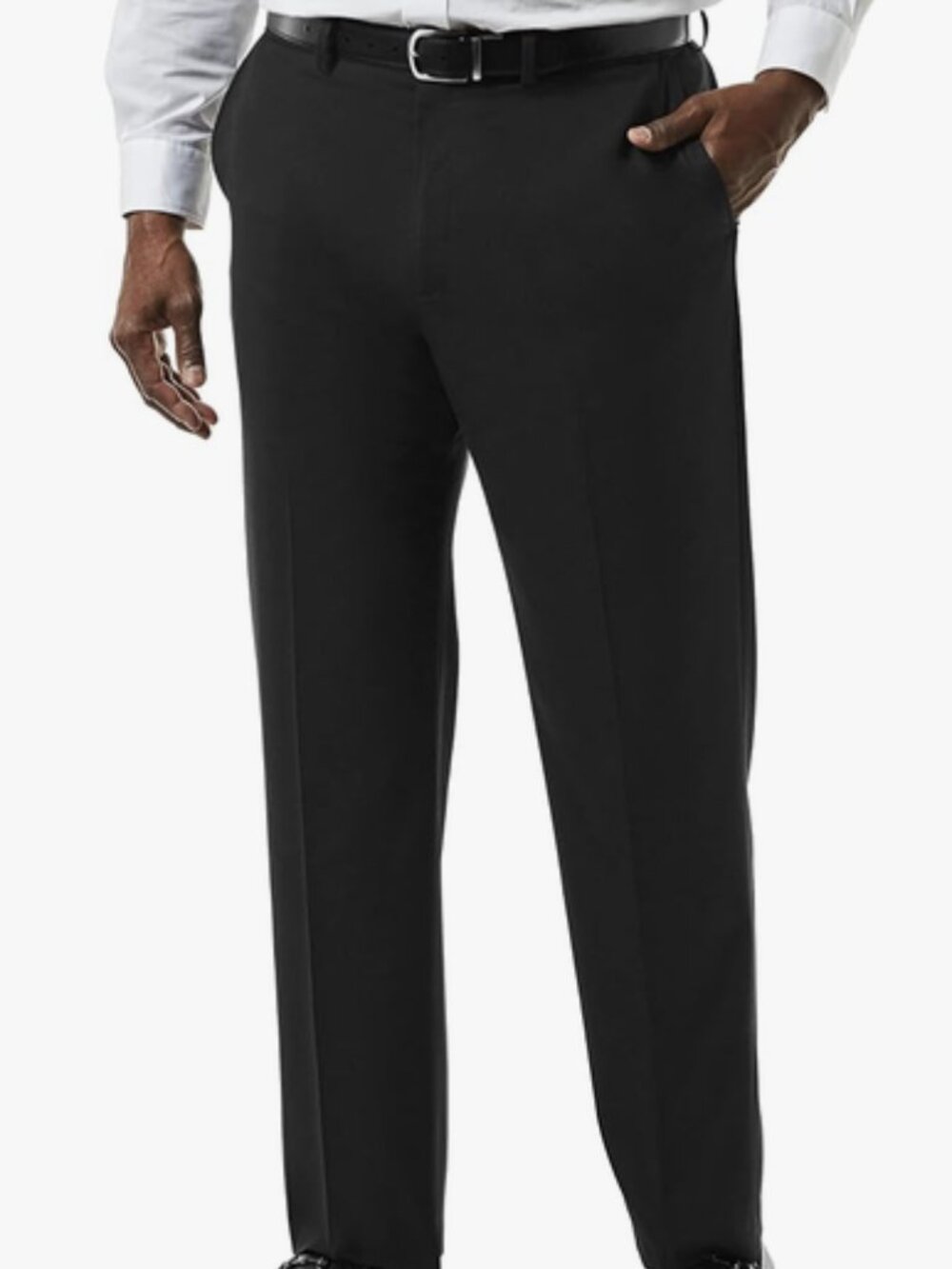 J.M. Haggar Men's B&T Classic Fit Stretch Suit Separate Pants Black 48WX30L